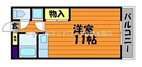 ぱんぷきんはうす 206 ｜ 岡山県倉敷市笹沖1036-11（賃貸アパート1R・2階・25.92㎡） その2