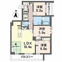 シャノワール（ＢＥＬＳ認証・ＺＥＨ） 201 ｜ 岡山県倉敷市大島70-1（賃貸マンション3LDK・2階・52.52㎡） その2