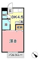 パルティールＣ 206 ｜ 岡山県倉敷市連島町西之浦984-1（賃貸アパート1K・2階・26.49㎡） その2