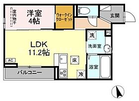 セイル倉敷 103 ｜ 岡山県倉敷市中央2丁目3-2（賃貸アパート1LDK・1階・40.60㎡） その2