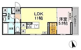 セイル倉敷 102 ｜ 岡山県倉敷市中央2丁目3-2（賃貸アパート1LDK・1階・41.68㎡） その2