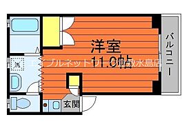 ラスペーユIII 202 ｜ 岡山県倉敷市中庄2143-1（賃貸マンション1K・2階・25.30㎡） その2