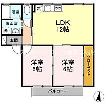 シャトル春水　Ｃ棟 202 ｜ 岡山県岡山市北区東花尻86-1（賃貸アパート2LDK・2階・53.77㎡） その2