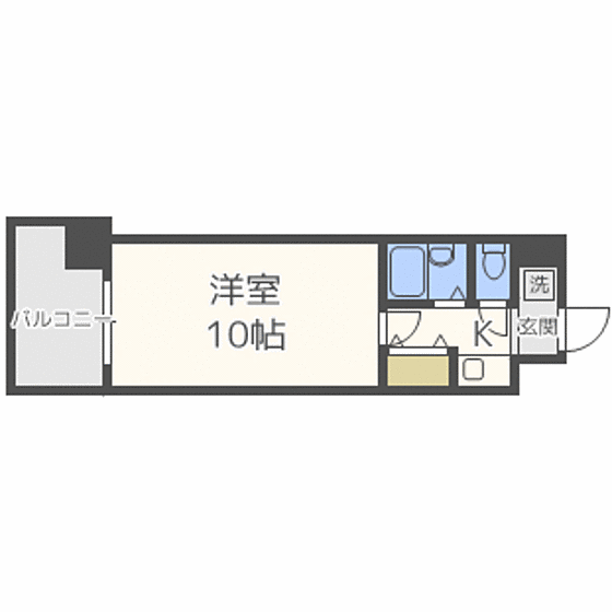 福岡県福岡市中央区薬院3丁目(賃貸マンション1K・5階・24.97㎡)の写真 その2