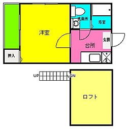 MAHOROBA 1Kの間取図画像