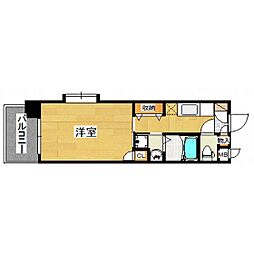 アールヴェール 1Kの間取図画像