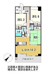 エンゼルフォート大岡 3LDKの間取図画像