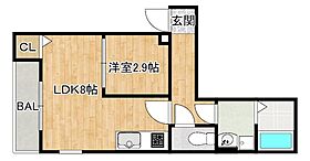 二日市中央2丁目新築アパート 202 ｜ 福岡県筑紫野市二日市中央２丁目(仮)（賃貸アパート1LDK・2階・28.96㎡） その1