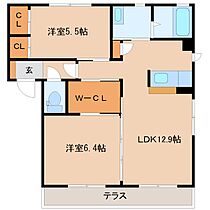 エアリーA棟 102 ｜ 福岡県筑紫野市大字常松303-3（賃貸アパート2LDK・1階・58.10㎡） その2