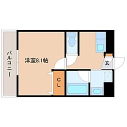 ピエモンテ二日市 1Kの間取図画像