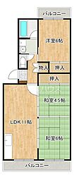 コーポラス国分 3LDKの間取図画像