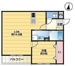 GRANDIS 1LDKの間取図画像