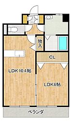 パークヒルズ長浦台 1LDKの間取図画像