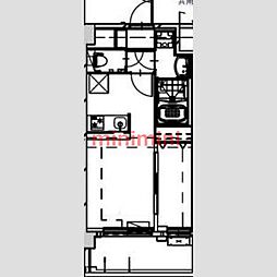 Alivis Shimo-Shinjo SoL TERRAC 1LDKの間取図画像