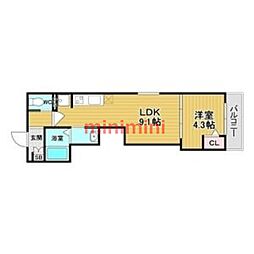 GRAND FORT 1LDKの間取図画像