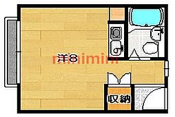 メゾンエスポワール南茨木 ワンルームの間取図画像