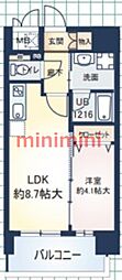 ルーヴェンブルン豊津 1LDKの間取図画像