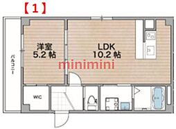 吹田市山手町2丁目マンション 1LDKの間取図画像