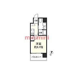 ライブカーサ上新庄 1Kの間取図画像