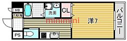 アンフィニ2 1Kの間取図画像