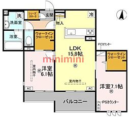 間取図画像 2LDK