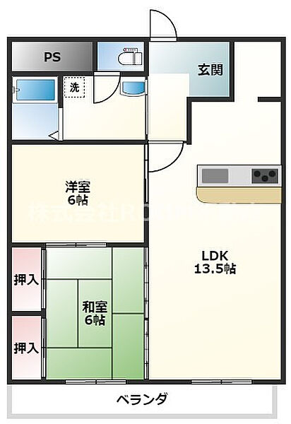 蔵原マンション ｜宮崎県都城市蔵原町(賃貸マンション2LDK・3階・61.80㎡)の写真 その2