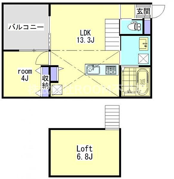 PALAZZO ｜宮崎県北諸県郡三股町大字蓼池(賃貸アパート1LDK・2階・38.50㎡)の写真 その2