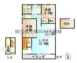 フレンズオオミネ  ｜ 宮崎県都城市平塚町3052-6（賃貸アパート2LDK・2階・60.19㎡） その2