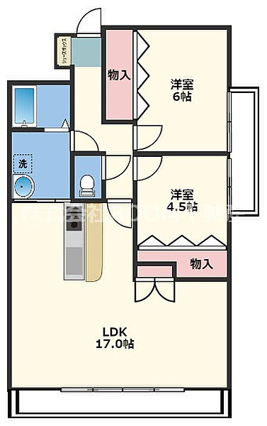 フローリッシュ広呂原 ｜宮崎県都城市広原町(賃貸マンション2LDK・2階・68.00㎡)の写真 その2