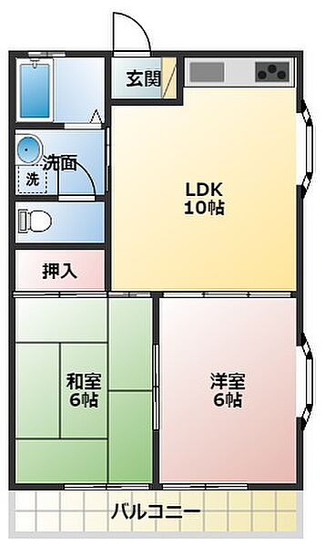 平田コーポ ｜宮崎県都城市早水町(賃貸アパート2LDK・2階・48.87㎡)の写真 その2