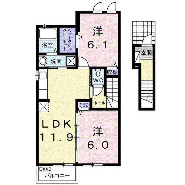 サニー　サイド　ガーデン 204｜宮崎県北諸県郡三股町大字樺山(賃貸アパート2LDK・2階・56.68㎡)の写真 その2