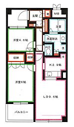 フィオレンテ小金井 2LDKの間取図画像