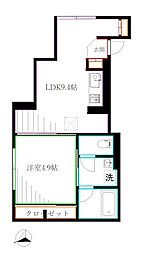 国分寺市本町3丁目アパート 1LDKの間取図画像