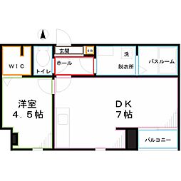 ビューノハナブサ 1LDKの間取図画像
