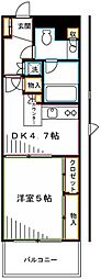 藤和シティスクエア三鷹駅前 1DKの間取図画像