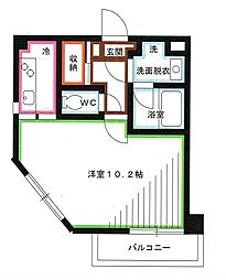 ドゥーエ武蔵小金井 1Kの間取図画像