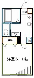 カーサ小金井 1Kの間取図画像