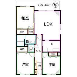 アーガスヒルズ62 3LDKの間取図画像