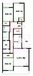 エル・セレーノ国立 3LDKの間取図画像
