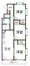 プライムアーバン武蔵小金井 3DKの間取図画像