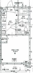 グリーンコート 1Kの間取図画像