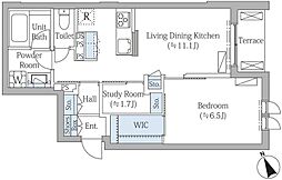 サクラガーデン武蔵小金井 1LDKの間取図画像