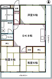 西国山本ビルディング 3LDKの間取図画像