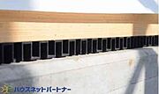 「基礎パッキン工法」を標準で採用し、従来工法の1.5~2倍の床下換気性能を発揮。