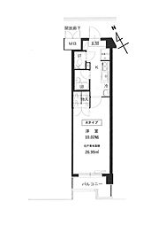 アートプラザ１２４ 3階1Kの間取り