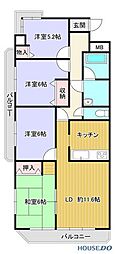 ラブリハイツ戸頭 4LDKの間取図画像