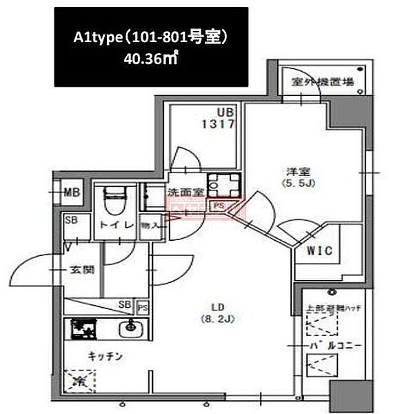 S-RESIDENCE押上Blossom 801｜東京都墨田区押上２丁目(賃貸マンション1LDK・8階・40.36㎡)の写真 その2