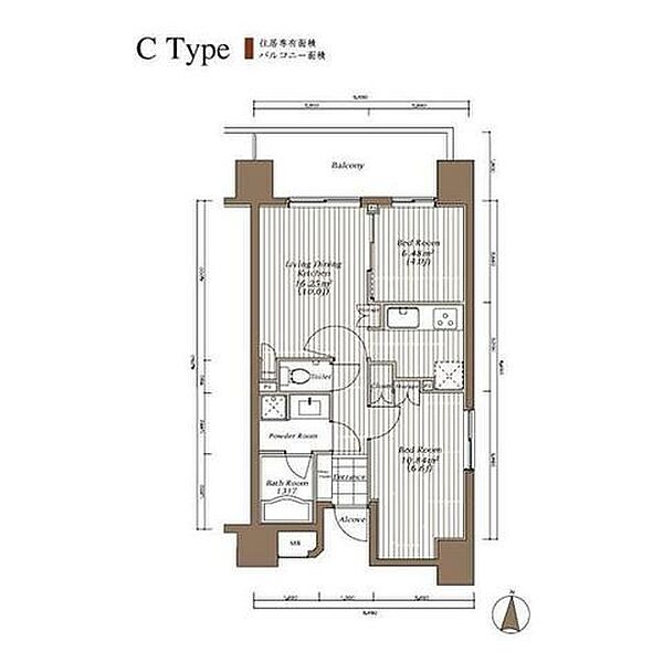 ザ・パーククロス錦糸町レジデンス 903｜東京都墨田区太平４丁目(賃貸マンション1SLDK・9階・46.23㎡)の写真 その2