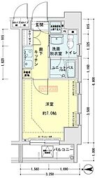 メインステージ錦糸町駅前II 10階1Kの間取り