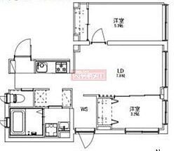 ＣＡＳＡ　ＳＡＬＵＴＥ　ＴＯＹＯＣＨＯ 1階2LDKの間取り
